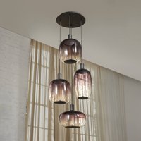 OSRAM hänglampa Decor Needle Plate, grå, stål, 4 lampor, E27