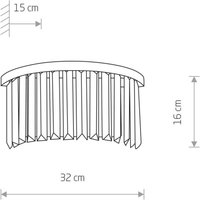 Nowodvorski Lighting Vägglampa Cristal, transparent/svart