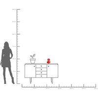 KARE Ljusstake Lips, höjd 20 cm, polyresin, röd