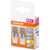 OSRAM LED bi-pin bulb G9 1.9W 2,700K clear 2-pack