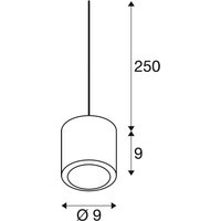 SLV LED hanging light Oculus, bronze-coloured, Ø 9 cm, dimmable to warm