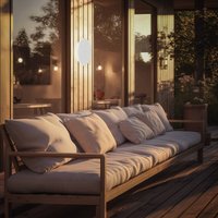 Briloner Aurora LED uppladdningsbar utomhusvägglampa, vit, touchdimmer, IP54