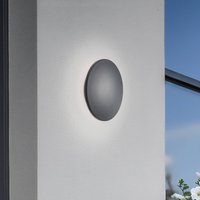 Nowodvorski Lighting LED wall light Aria M, black, aluminium, Ø 18 cm