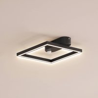 Lindby LED-taklampa Yulla, 34 cm, svart, sensor