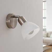 Lindby Paulina wall light, satin nickel