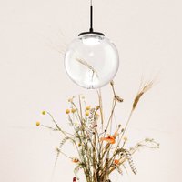 Fabas Luce Suspension LED Ariel, à 1 lampe, Ø 15cm, verre, variateur d'intensité, CCT