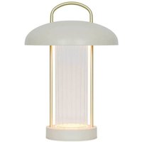 Nordlux Mirano LED rechargeable table lamp, beige, height 29 cm, metal