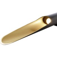 Deko-Light Apodis LED-vägglampa, svart/guld, höjd 80 cm, metall dimbar