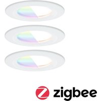 Paulmann Nova Coin Smart White RGBW LED recessed spotlight, Set of 3, 7.8 cm
