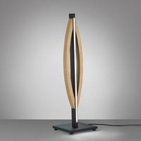 Quitani LED-bordslampa Kiera, ek/svart matt