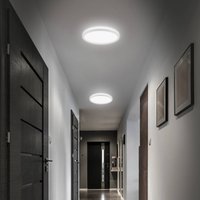 Briloner LED bathroom ceiling light Slim Drip, white, Ø 29 cm, IP44