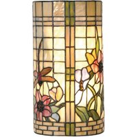 Clayre&Eef Blommig vägglampa Hannah i Tiffany-stil
