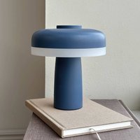 Dyberg Larsen LED table lamp Porter, blue, height 16 cm