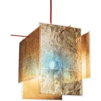 Ingo Maurer Gyllene designhänglampa 24 Karat Blau 450 cm