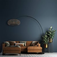 Steinhauer Sparkled Light arc floor lamp black