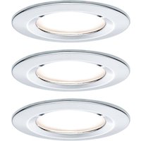 Paulmann Spot encastré LED Nova Coin 3er chromé rond à intensité variable