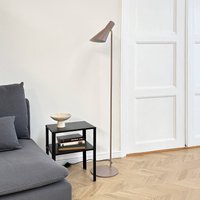 Dyberg Larsen golvlampa DL12, beige/mässing, 139 cm, metall