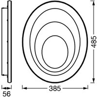 OSRAM LED-taklampa ORBIS SPIRAL OVAL, Ø 49 cm vit 37 W
