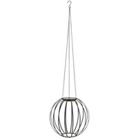 Markslöjd Kivo LED solar pendant light, Ø 37 cm, black, IP44, dimmable.