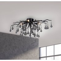 Paul Neuhaus taklampa Icicle, 4-ljus, svart