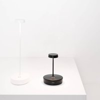 Zafferano LED table lamp Swap mini, black, 15 cm IP65