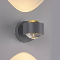 Schöner Wohnen LED-vägglampa Chia, silver, 3 000 K, upp/ner