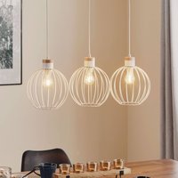 EMIBIG LIGHTING Barbado pendant light, 3-bulb in white