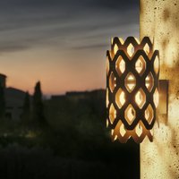 Slamp Charlotte LED outdoor wall light, Corten steel, height 28 cm, IP65