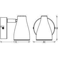 LEDVANCE Pear spot saillie LED GU10 1 lampe gris
