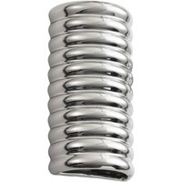 Lucande LED-Wandleuchte Riff, silber, Keramik, Höhe 25 cm
