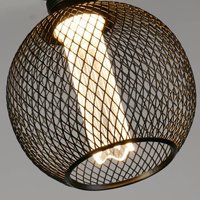 Searchlight LED Deco Bulb Wire Globe E27 4,5W 2.700K black Mesh