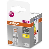 OSRAM Base PIN LED bi-pin bulb G9 1.9W 2,700K 5-pack