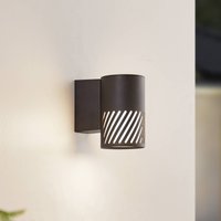 Lindby Applique d'extérieur Lurinda, à 1 lampe, noir, aluminium, Ø10cm