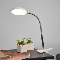 Lindby LED clip-on light Milow, white, metal, 36 cm high