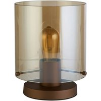 Searchlight Sweden table lamp, mocha/amber, steel, glass, E27