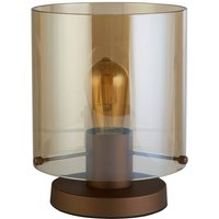 Searchlight Bordslampa Sweden, mocca/amber, stål, glas, E27