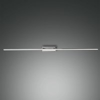 Fabas Luce LED mirror light Nala, chrome-plated, width 110 cm, metal