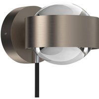 Top Light Puk Mini Wall+ LED, lentilles transparentes, nickel mat