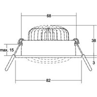 BRUMBERG BB34 spot encastré LED non dimmable blanc