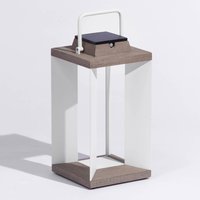 Latarnia solarna Teckalu, Duratek/biała, 45,5 cm