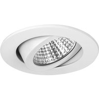 BRUMBERG LED-inbyggnadsspot Seven-R, 2.700 K, vit matt, aluminium