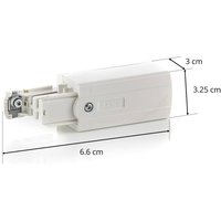 GLOBAL Alimentation extrémité droite rail Noa blanche