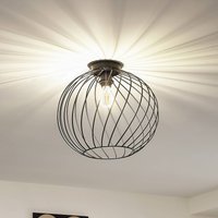 Lindby taklampa Danika, Ø 40 cm, svart, metall