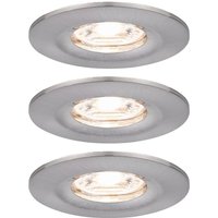 Paulmann Nova mini Einbauspot 3er-Set IP44 Eisen