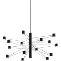 kdln LED-hänglampa POLAR 15.1, Ø 77 cm, svart 15 lampa dimbar