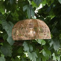 PR Home Utomhushänglampa Mayla, naturrotting, Ø 43 cm, kontakt IP44