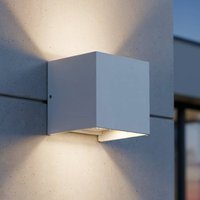 Ideallux Ideal Lux Utomhusvägglampa Atom, vit, 10 cm, metall