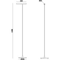 Molto Luce LED-golvlampa Meyjo F, svart/guldfärgad, aluminium