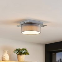 Lindby plafonnier Aviola, métal, textile, 18 cm de long