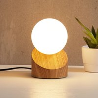 Nowa Lampe à poser LED Alisa, base en aspect bois